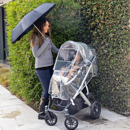 J.L. Childress Universal Single Stroller Rain Cover & Weather Shield, Grey