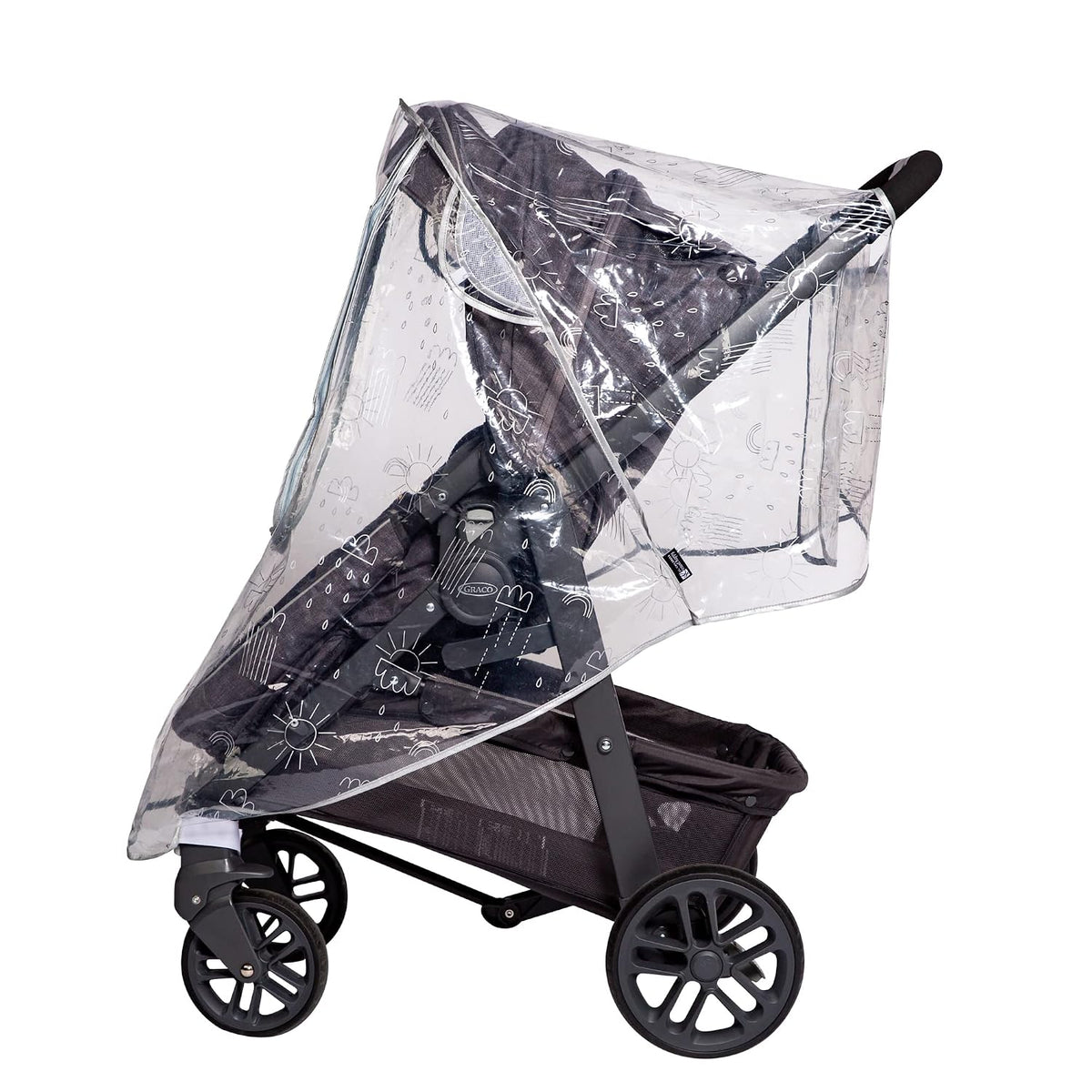 J.L. Childress Universal Single Stroller Rain Cover & Weather Shield, Grey