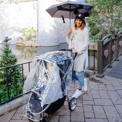 J.L. Childress Universal Single Stroller Rain Cover & Weather Shield, Grey