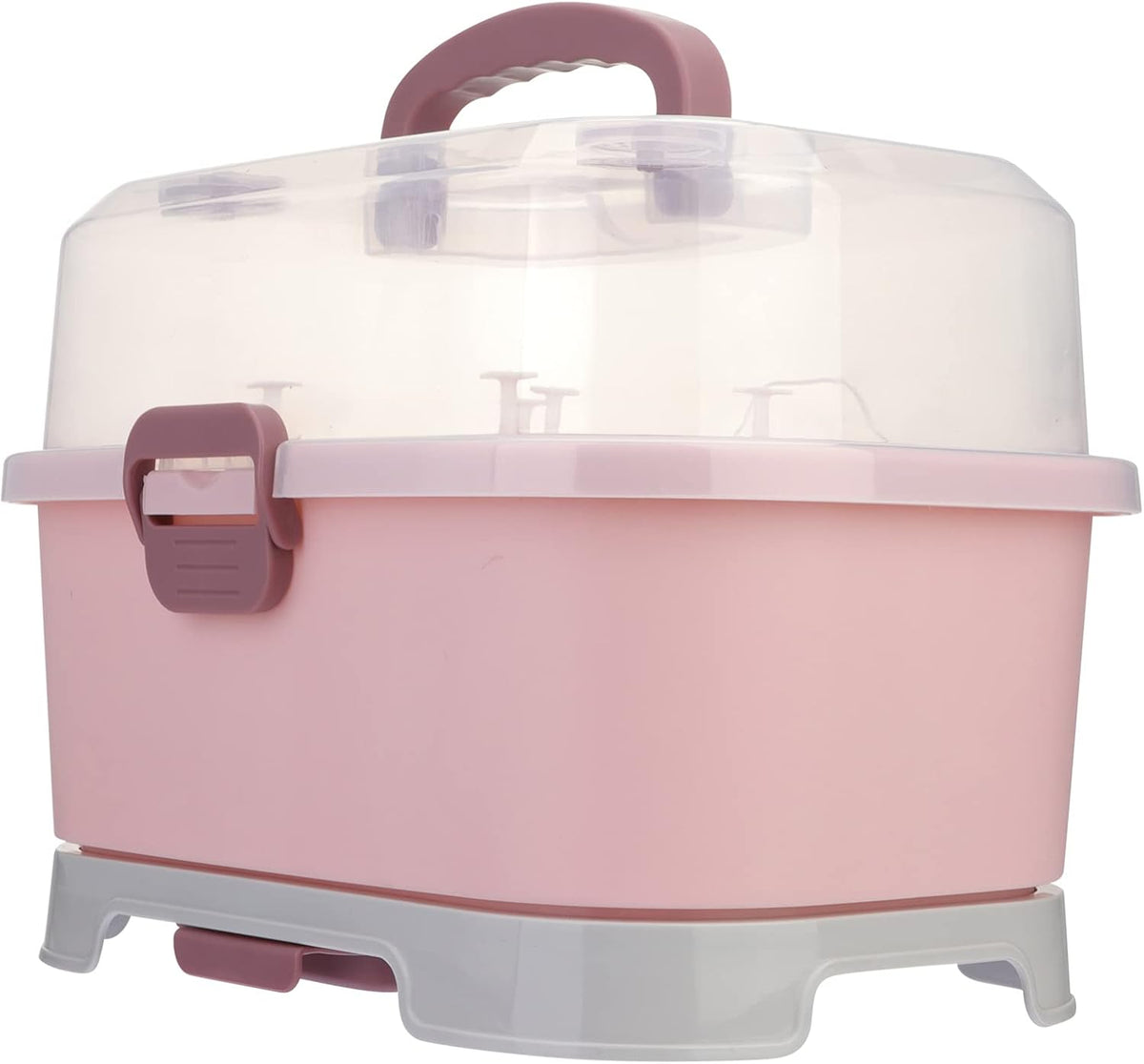 Kitchen Cabinet Organizer 1Pc Portable Baby Bottle Drying Rack Storage Box Nursing Bottle Storage Box Organizer Case Portable Feeding Bottle Kitchen Cabinet for Home Travel Baby Bottles