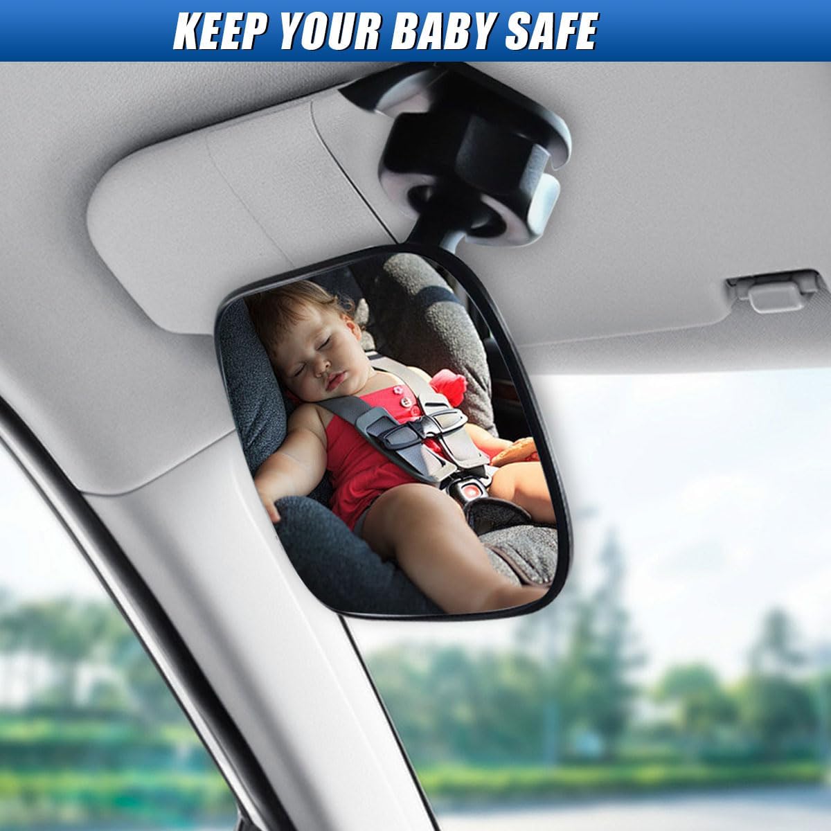 Car Mirror for Baby, 360° Adjustable Wide Angle Mirrors