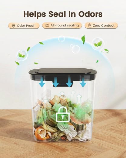 5 Gallon Automatic Bathroom Trash Can with Lid, White, Touchless