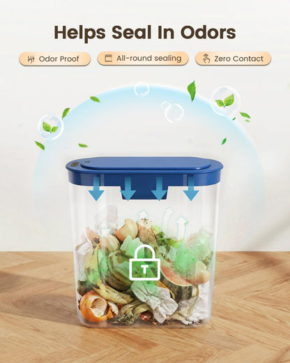 5 Gallon Automatic Bathroom Trash Can with Lid, White, Touchless