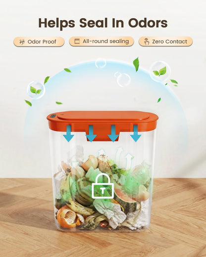 5 Gallon Automatic Bathroom Trash Can with Lid, White, Touchless