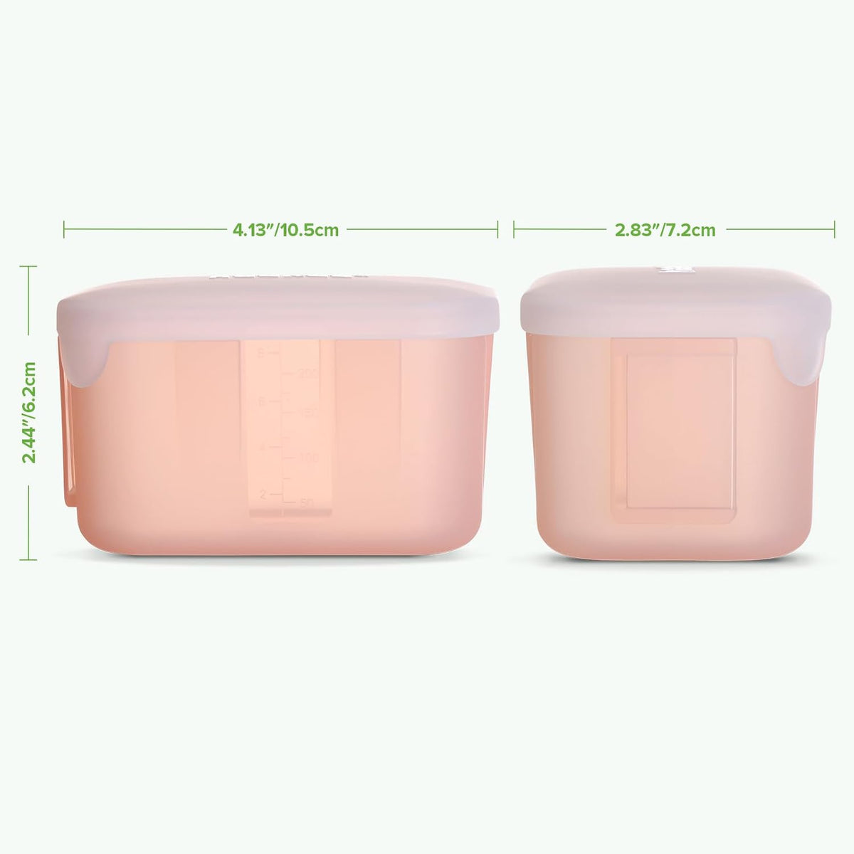 Silicone Baby Food Containers with Lids, 3 oz, Pea Green