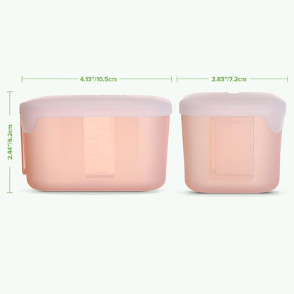 Silicone Baby Food Containers with Lids, 3 oz, Pea Green