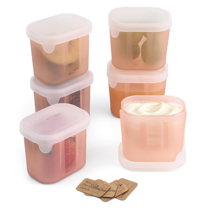 Silicone Baby Food Containers with Lids, 3 oz, Pea Green