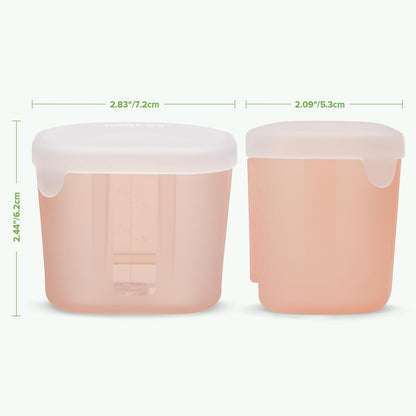 Silicone Baby Food Containers with Lids, 3 oz, Pea Green