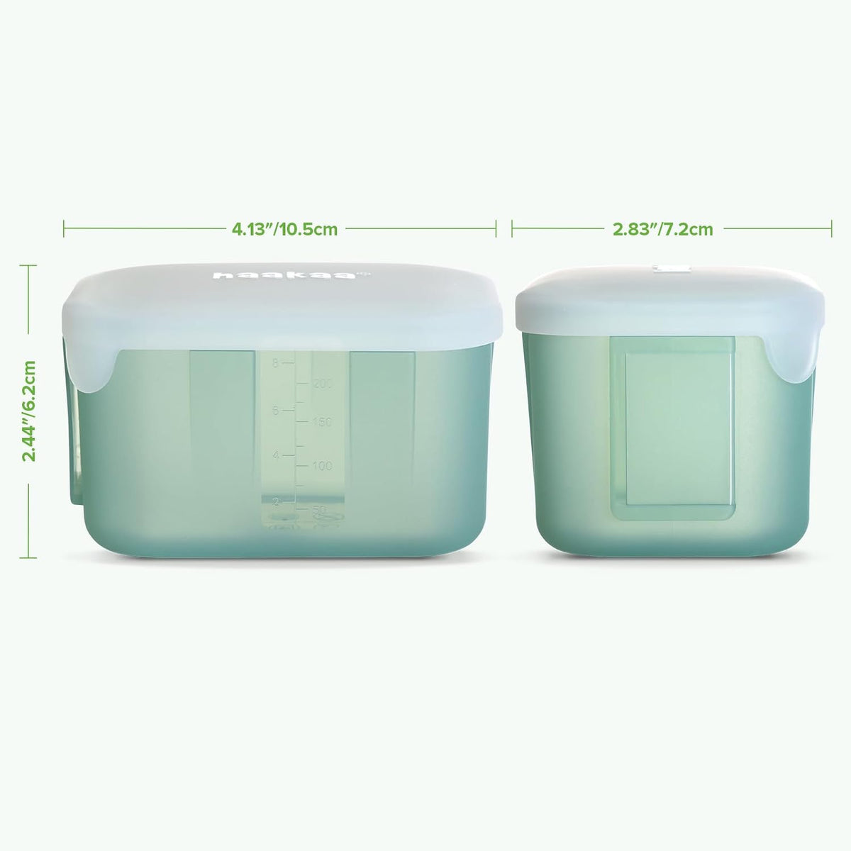 Silicone Baby Food Containers with Lids, 3 oz, Pea Green