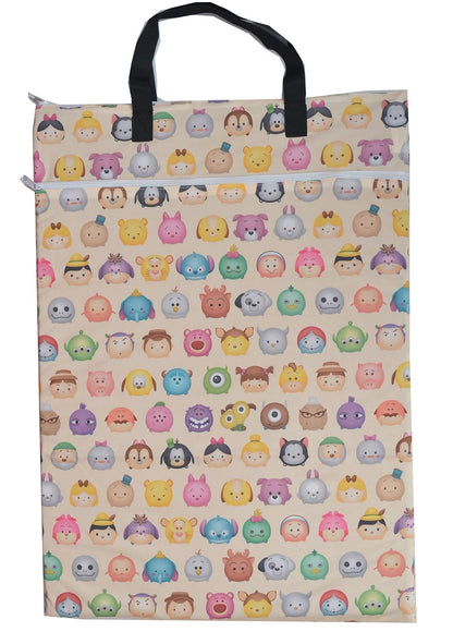 Reusable Large Hanging Wet Dry Cloth Diaper Pail Bag for Diapers or Laundry (Cartoon Head)