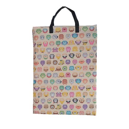 Reusable Large Hanging Wet Dry Cloth Diaper Pail Bag for Diapers or Laundry (Cartoon Head)