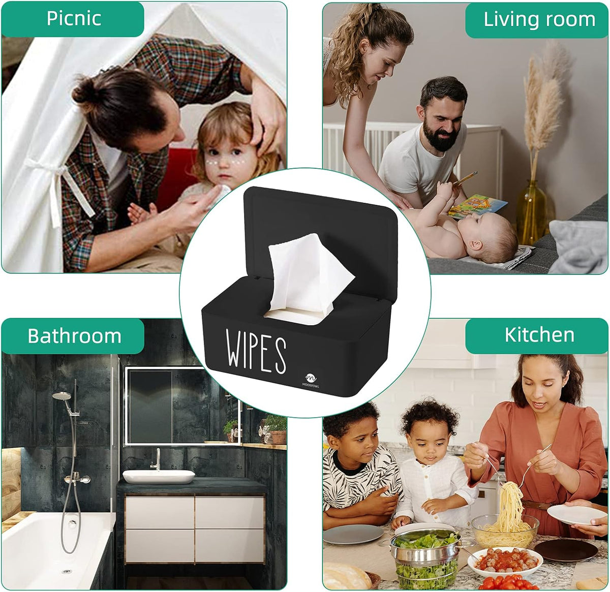 Baby Wipe Dispenser for Bathroom,8.2L x 4.9W x 3.9H inches
