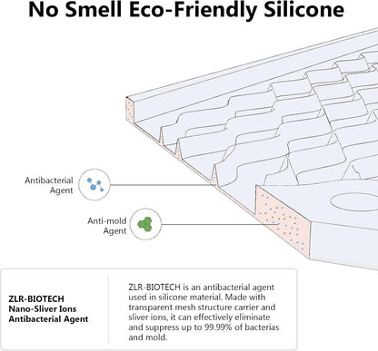 4-in-1 Silicone Mat: Air Fryer & Coffee Maker, 12"x12", Black