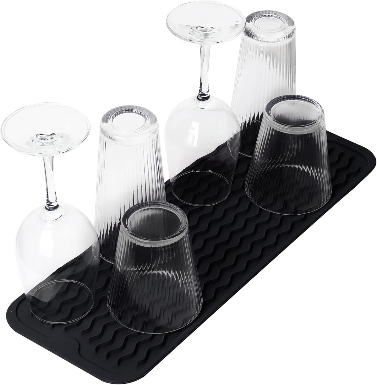 4-in-1 Silicone Mat: Air Fryer & Coffee Maker, 12"x12", Black