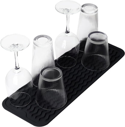 4-in-1 Silicone Mat: Air Fryer & Coffee Maker, 12"x12", Black