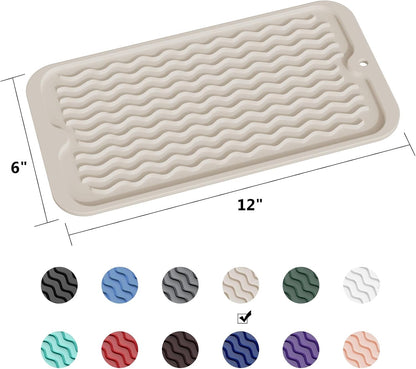 4-in-1 Silicone Mat: Air Fryer & Coffee Maker, 12"x12", Black
