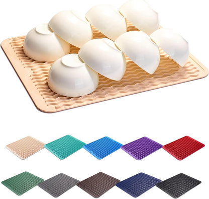 4-in-1 Silicone Mat: Air Fryer & Coffee Maker, 12"x12", Black