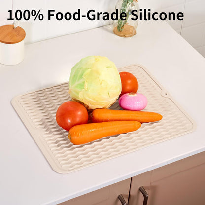 4-in-1 Silicone Mat: Air Fryer & Coffee Maker, 12"x12", Black