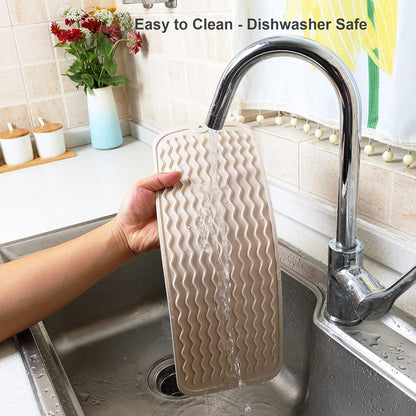 4-in-1 Silicone Mat: Air Fryer & Coffee Maker, 12"x12", Black