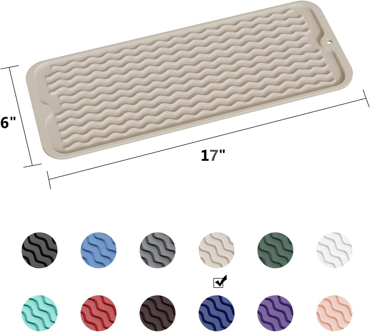 4-in-1 Silicone Mat: Air Fryer & Coffee Maker, 12"x12", Black