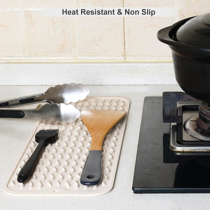 4-in-1 Silicone Mat: Air Fryer & Coffee Maker, 12"x12", Black