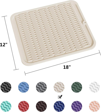 4-in-1 Silicone Mat: Air Fryer & Coffee Maker, 12"x12", Black