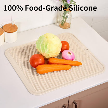 4-in-1 Silicone Mat: Air Fryer & Coffee Maker, 12"x12", Black