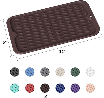 4-in-1 Silicone Mat: Air Fryer & Coffee Maker, 12"x12", Black