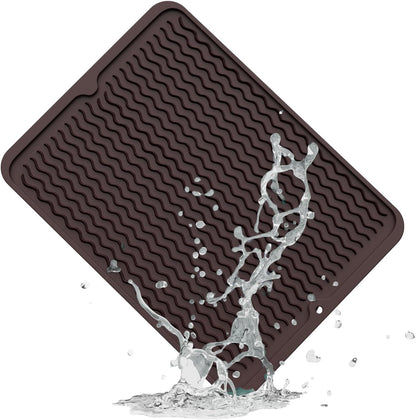 4-in-1 Silicone Mat: Air Fryer & Coffee Maker, 12"x12", Black