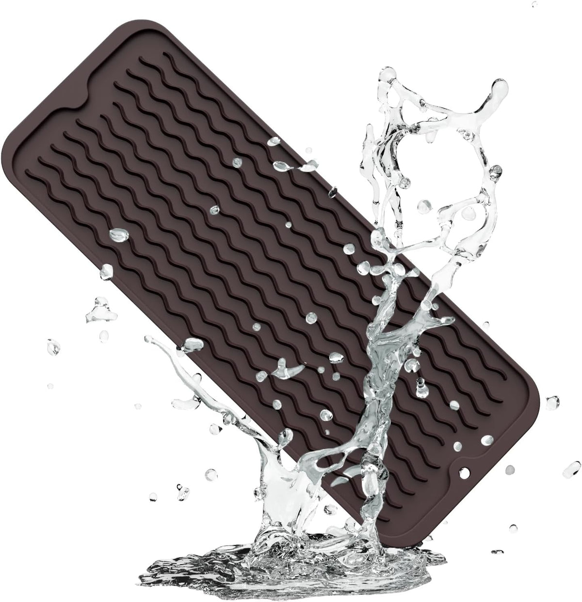 4-in-1 Silicone Mat: Air Fryer & Coffee Maker, 12"x12", Black