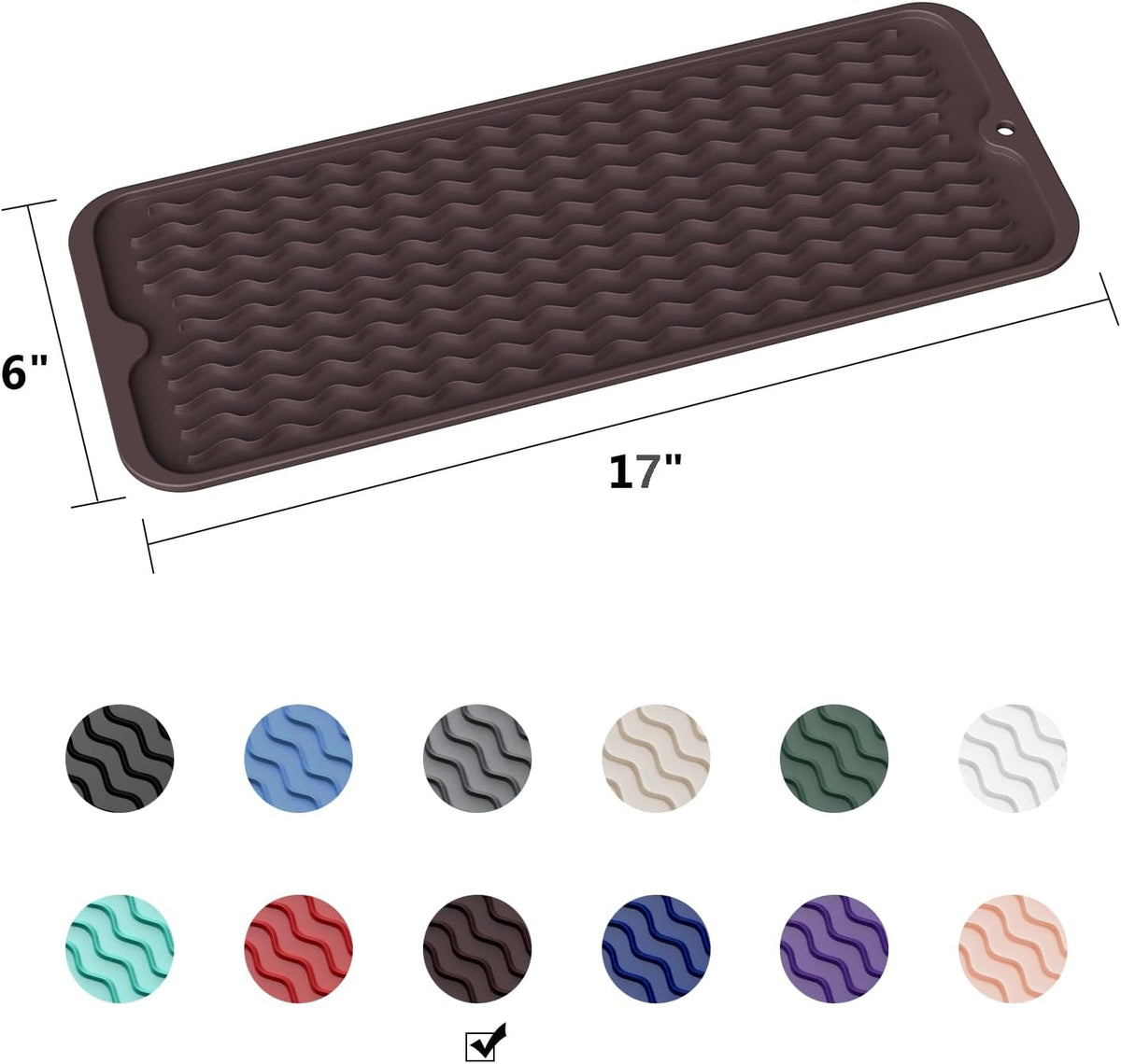 4-in-1 Silicone Mat: Air Fryer & Coffee Maker, 12"x12", Black