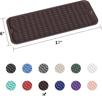 4-in-1 Silicone Mat: Air Fryer & Coffee Maker, 12"x12", Black