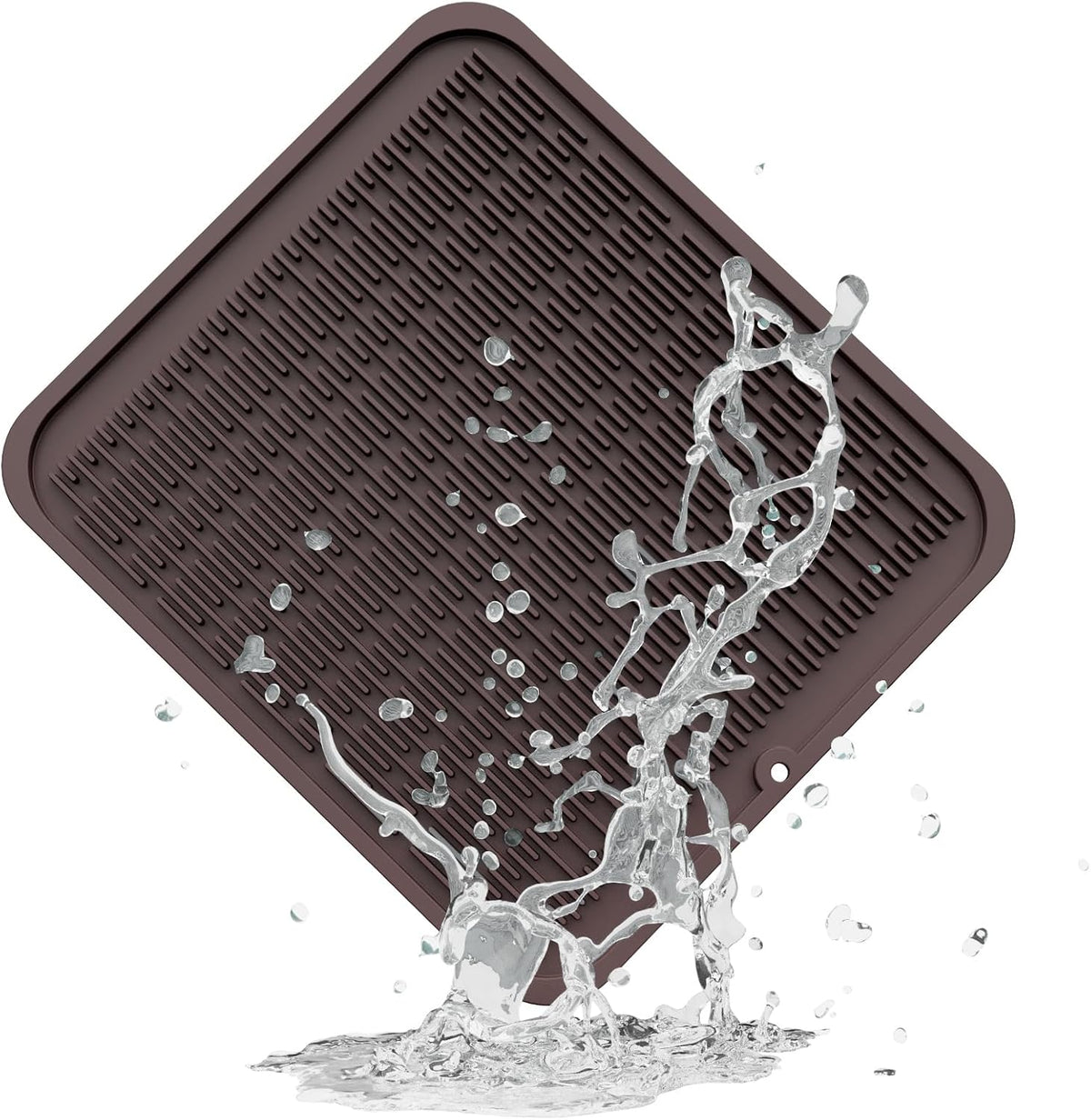 4-in-1 Silicone Mat: Air Fryer & Coffee Maker, 12"x12", Black