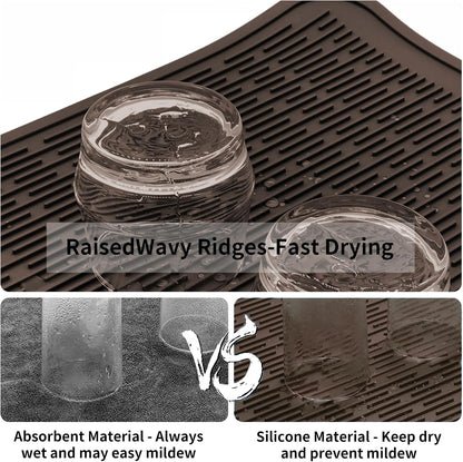 4-in-1 Silicone Mat: Air Fryer & Coffee Maker, 12"x12", Black