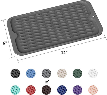4-in-1 Silicone Mat: Air Fryer & Coffee Maker, 12"x12", Black