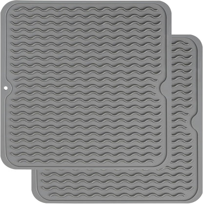 4-in-1 Silicone Mat: Air Fryer & Coffee Maker, 12"x12", Black