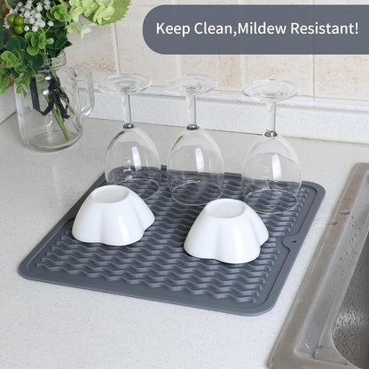 4-in-1 Silicone Mat: Air Fryer & Coffee Maker, 12"x12", Black