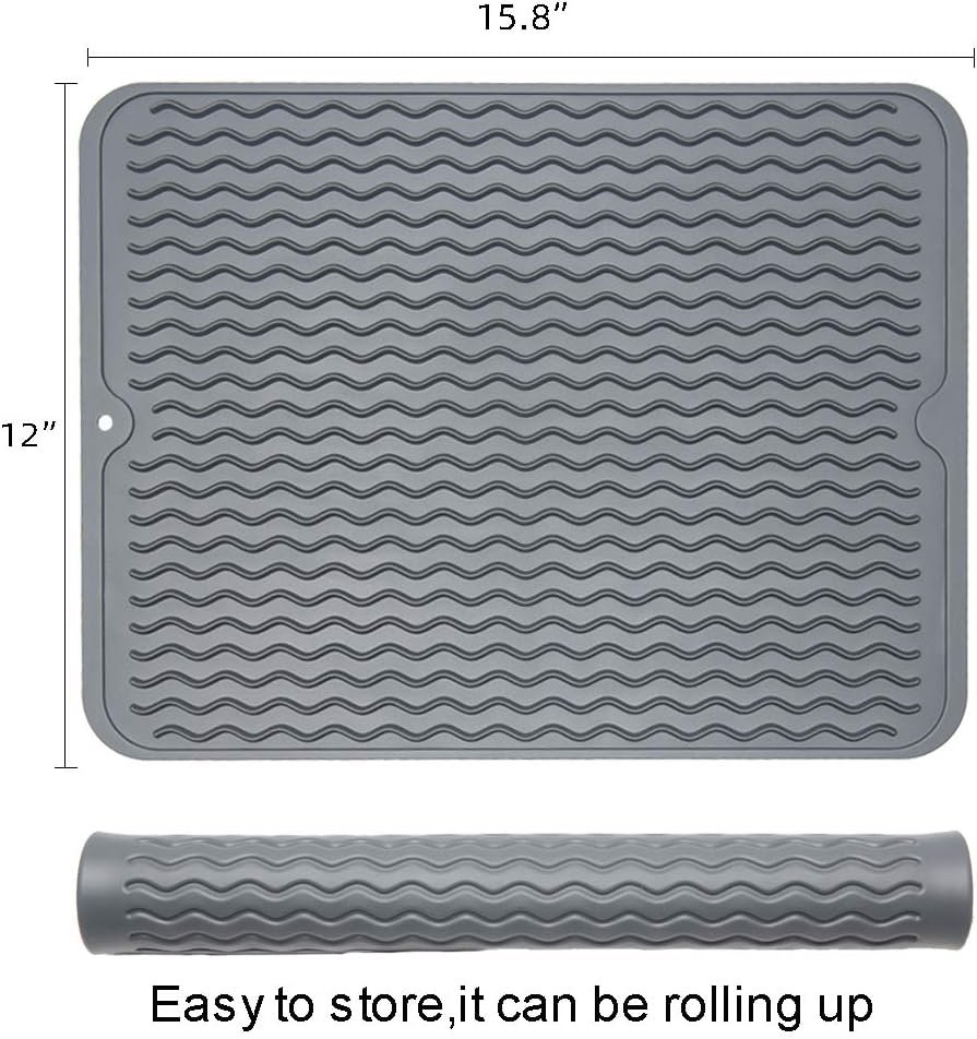 4-in-1 Silicone Mat: Air Fryer & Coffee Maker, 12"x12", Black