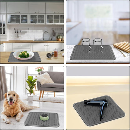 4-in-1 Silicone Mat: Air Fryer & Coffee Maker, 12"x12", Black
