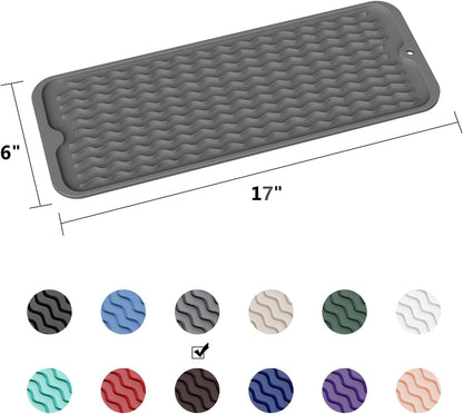 4-in-1 Silicone Mat: Air Fryer & Coffee Maker, 12"x12", Black