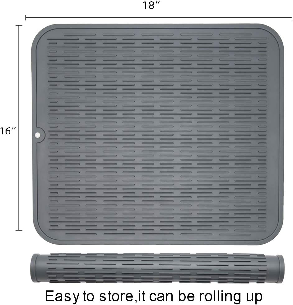 4-in-1 Silicone Mat: Air Fryer & Coffee Maker, 12"x12", Black