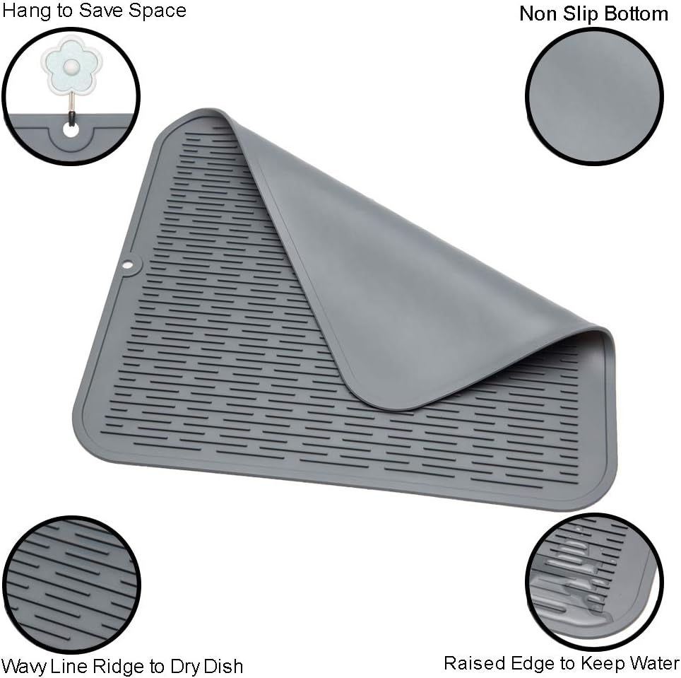 4-in-1 Silicone Mat: Air Fryer & Coffee Maker, 12"x12", Black