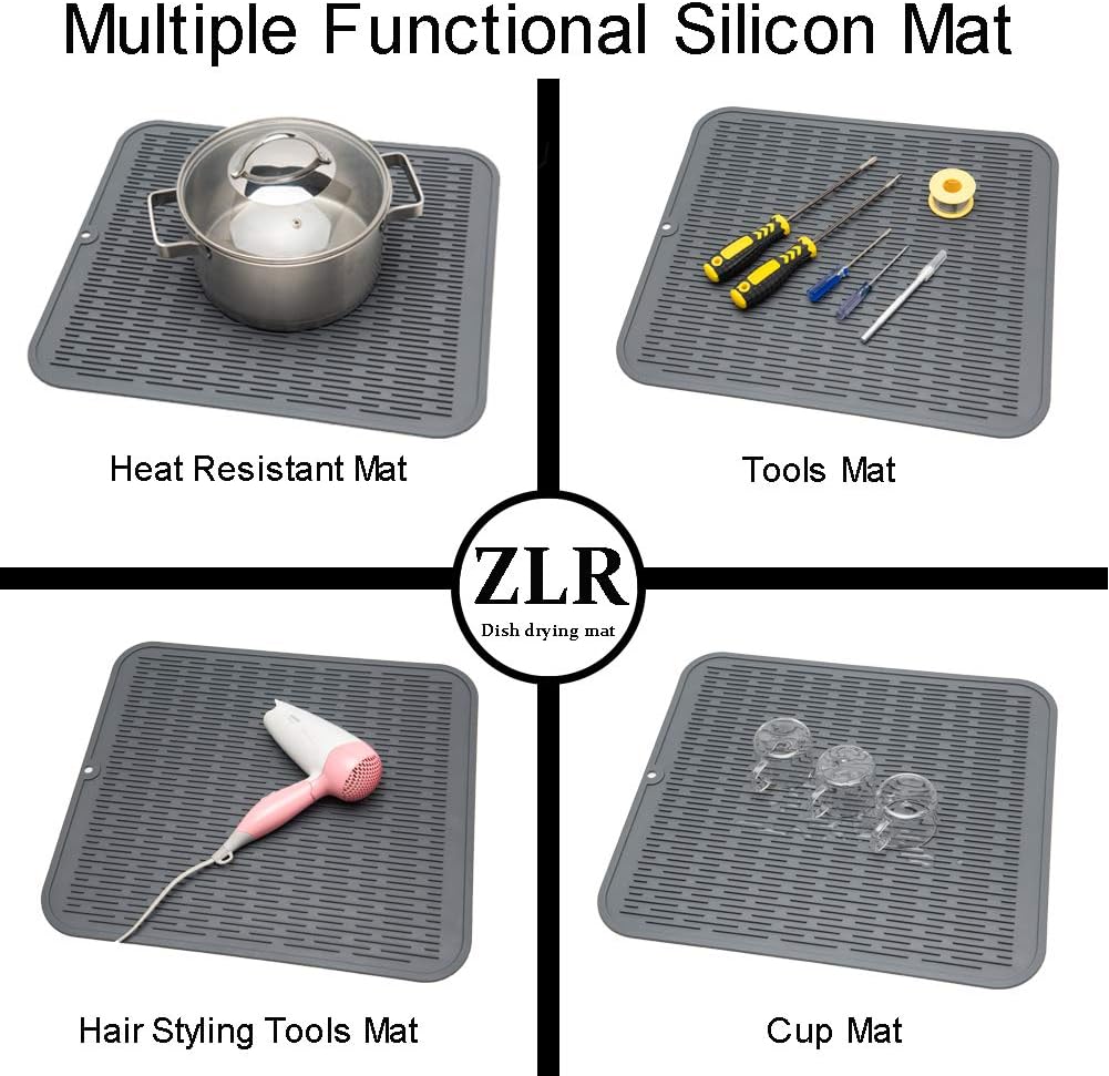 4-in-1 Silicone Mat: Air Fryer & Coffee Maker, 12"x12", Black