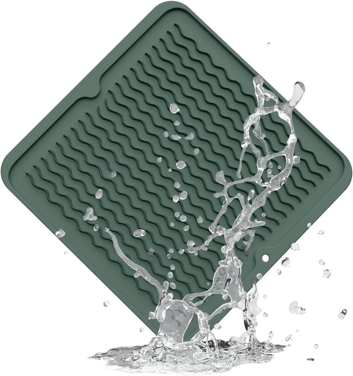 4-in-1 Silicone Mat: Air Fryer & Coffee Maker, 12"x12", Black