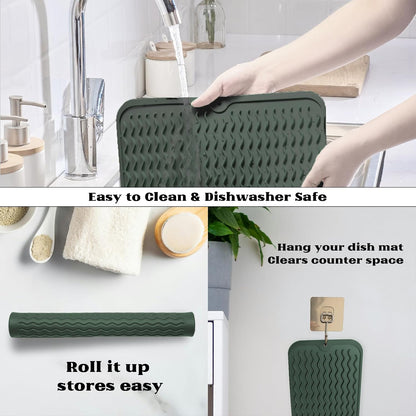 4-in-1 Silicone Mat: Air Fryer & Coffee Maker, 12"x12", Black