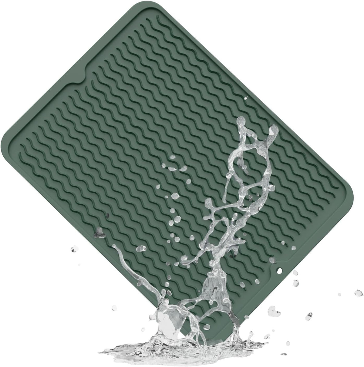 4-in-1 Silicone Mat: Air Fryer & Coffee Maker, 12"x12", Black