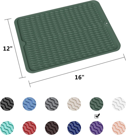 4-in-1 Silicone Mat: Air Fryer & Coffee Maker, 12"x12", Black