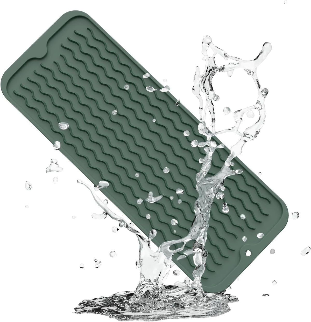 4-in-1 Silicone Mat: Air Fryer & Coffee Maker, 12"x12", Black
