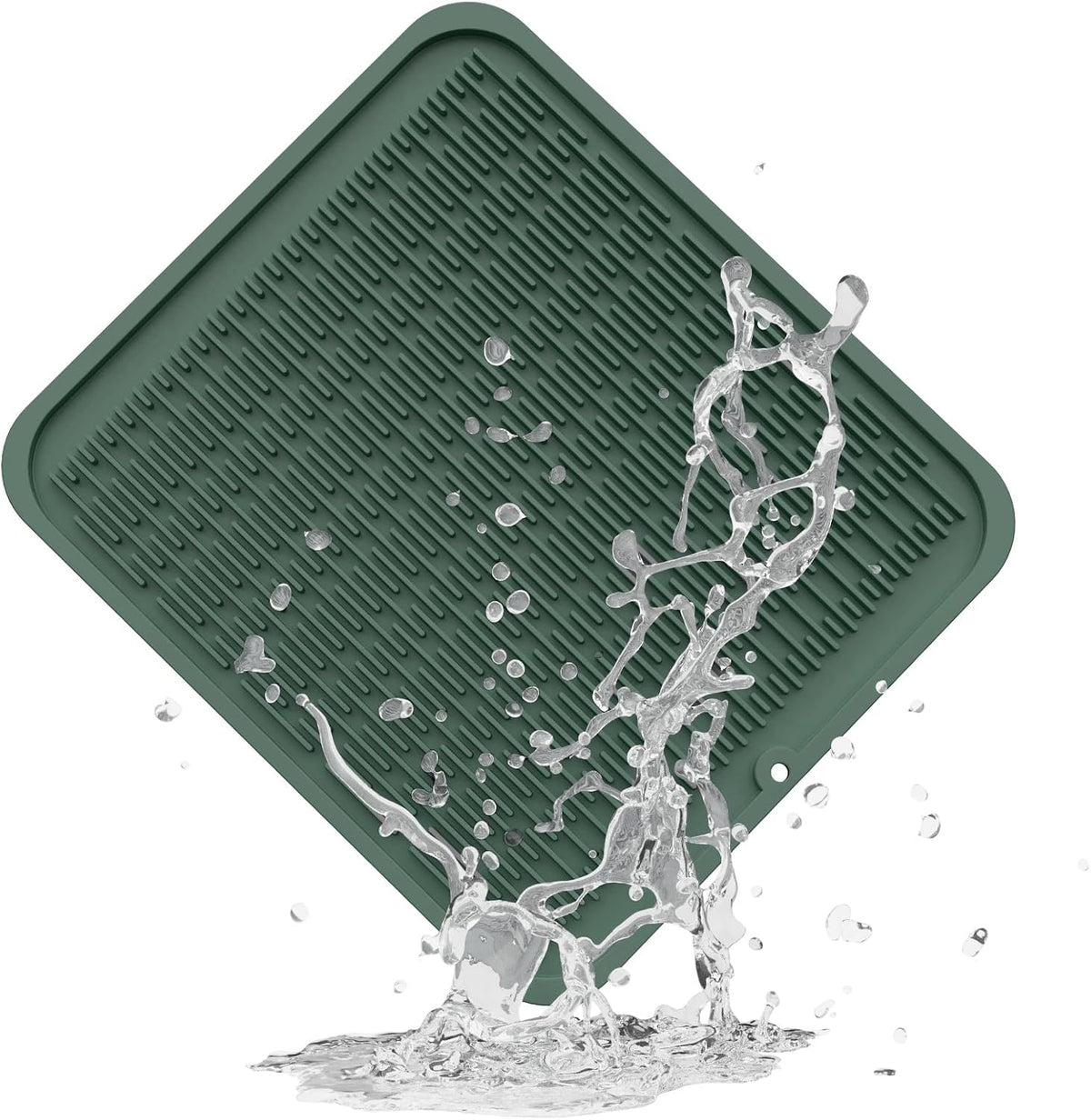 4-in-1 Silicone Mat: Air Fryer & Coffee Maker, 12"x12", Black
