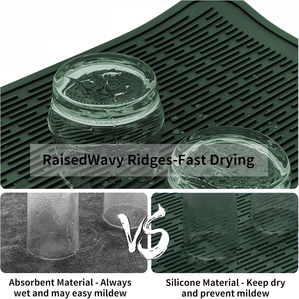 4-in-1 Silicone Mat: Air Fryer & Coffee Maker, 12"x12", Black